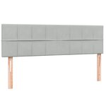 vidaXL Sommier à lattes de lit et matelas et LED gris clair 160x210cm velours