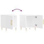 vidaXL Tables de chevet 2 Pièces blanc brillant 40x40x50 cm