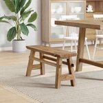vidaXL banc Naturel 100 x 29 x 43 5 cm Bois de teck massif