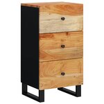 vidaXL Buffet avec 3 tiroirs 40x33 5x75 cm bois massif d'acacia