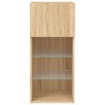 vidaXL Meuble TV avec lumières LED chêne sonoma 40 5x30x90 cm