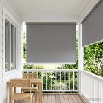 vidaXL Store roulant extérieur protection UV Gris clair Polyester