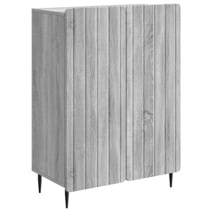 vidaXL Buffet Sonoma gris 66 x 34 5 x 92 cm Bois d'ingénierie