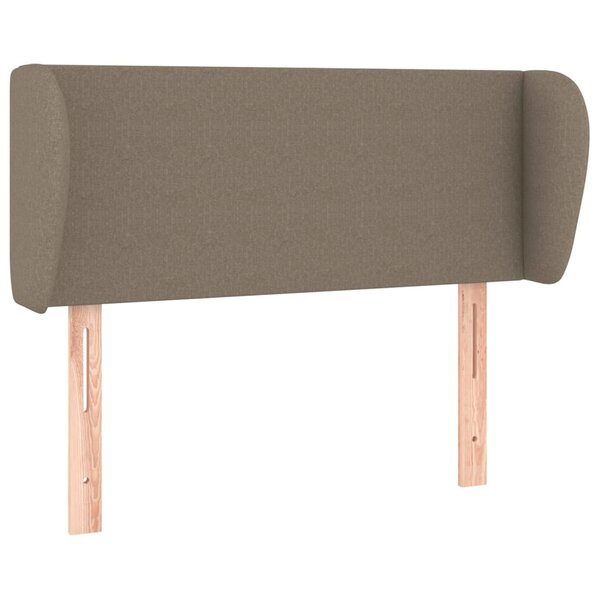 vidaXL Tête de lit avec oreilles Taupe 93x23x78/88 cm Tissu