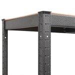 vidaXL Étagère résistante à 5 niveaux Gris Acier et bois d'ingénierie