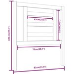 vidaXL Tête de lit Gris 81x4x100 cm Bois massif de pin