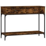 vidaXL Table console chêne fumé 100x34 5x75 cm bois d'ingénierie