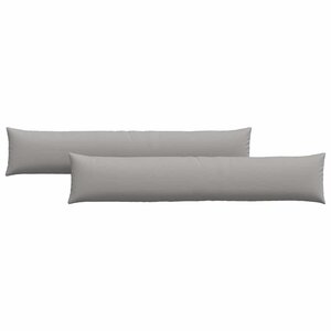 vidaXL Coussins de canapé 2 Pièces Gris 200 x 40 cm tissu