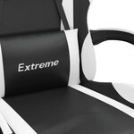 vidaXL Chaise de jeu Noir et blanc Similicuir