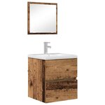 vidaXL Cabinet de salle de bain Bois Ancien 41 x 38 5 x 45 cm