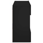 vidaXL Meuble TV mural avec lumières LED noir 78 5x30x60 5 cm