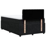 vidaXL Sommier à lattes de lit avec matelas Noir 120x200 cm Velours