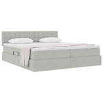 vidaXL Lit de Rangement avec matelas Gris clair 90 x 200 cm