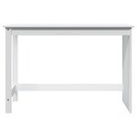 vidaXL Bureau Blanc 112 x 50 x 75 cm Bois de Pin Massif
