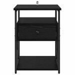 vidaXL Cabinet de chevet Chêne noir 40 x 42 x 55 cm Bois d'ingénierie