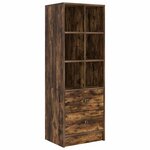 vidaXL Bureau Rangement Chêne Fumé Bois d'Ingénierie