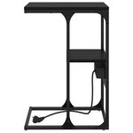 vidaXL Cabinet de chevet avec tiroir Chêne noir 41.5 x 26 x 60.5 cm