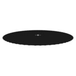 vidaXL Tapis de saut Tissu Noir pour trampoline rond de 3 66 m
