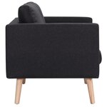 Vidaxl ensemble de canapé 2 pièces tissu noir