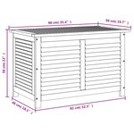 vidaXL Boîte de rangement de jardin persiennes 90x50x56 cm bois acacia