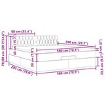 VidaXL Cadre de lit ottoman avec matelas gris foncé 180x200 cm velours