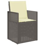 vidaXL Chaises de jardin salle à manger 2 Pièces Gris clair et Crème PP