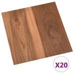 vidaXL Dalles de plancher autoadhésives 20 Pièces PVC 1 86 m² marron