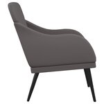 vidaXL Fauteuil Gris 63x76x80 cm Similicuir