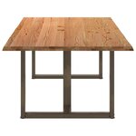 vidaXL Table à manger et bord naturel bois massif chêne rectangulaire