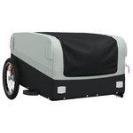 vidaXL Remorque de vélo noir et gris 45 kg fer