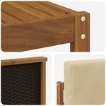 vidaXL Ensemble de canapés d'extérieur 9 pc Naturel et Beige Polyester