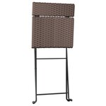 vidaXL Chaises de bistrot pliantes lot de 8 Résine tressée et acier