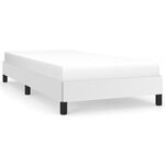 vidaXL Cadre de lit Blanc 90x190 cm Similicuir