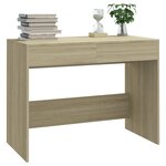 vidaXL Bureau Chêne sonoma 101x50x76 5 cm Bois d'ingénierie