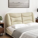 vidaXL Coussin de tête de lit Hvar crème 140 cm tissu