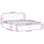 vidaXL Lit avec matelas Hanko vert foncé 160x200 cm velours