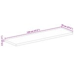 vidaXL Dessus de table 120x70x2 5cm rectangulaire bois massif récupéré
