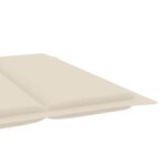 vidaXL Chaise longue à bascule avec coussin Bois de teck solide