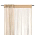 vidaXL Rideau en fils 2 Pièces 140 x 250 cm Beige