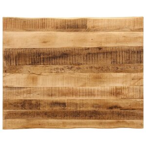 vidaXL Dessus de table bord vivant 100x80x2 5 cm bois de manguier brut