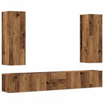 vidaXL Ensemble de meuble TV mural 5 Pièces vieux bois bois d'ingénierie