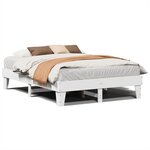 vidaXL Cadre de lit sans matelas blanc 140x190 cm bois de pin massif