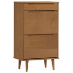 vidaXL Armoire à chaussures MOLDE Marron 59 5x35x103 cm Bois de pin