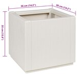 vidaXL Bac à Fleurs Blanc 36 x 36 x 35 cm Plastique