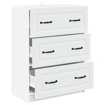 vidaXL Armoire à tiroirs Blanc 66 x 34 5 x 87 cm Bois d'ingénierie