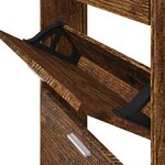 vidaXL Armoire à chaussures Chêne fumé 59x17x150 cm Bois d'ingénierie