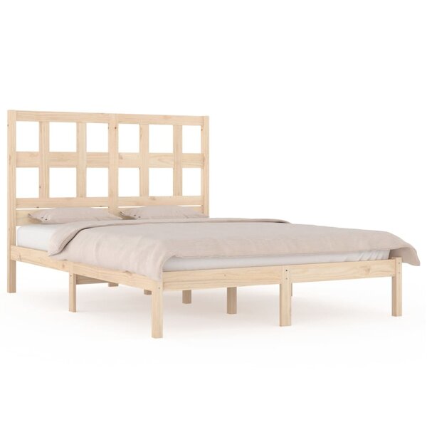 vidaXL Cadre de lit Bois de pin massif 120x200 cm