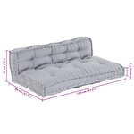 Coussin de canapé palette vidaXL avec dossier en tissu gris