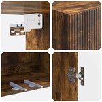 vidaXL Armoire Murale Chêne fumé 59 x 31 x 60 cm Bois d'ingénierie