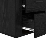 vidaXL Cabinet de chevet Chêne noir 35 x 50 x 60 cm Bois d'ingénierie